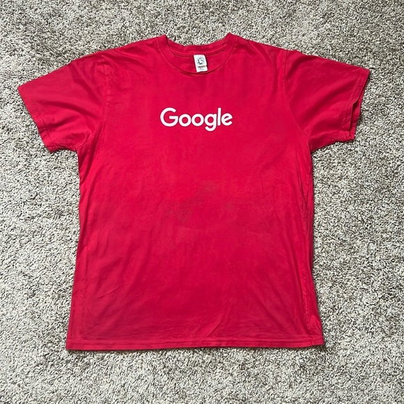 Vintage US Blanks Google Alphabet Red Shirt Mens Size XL - Picture 1 of 7
